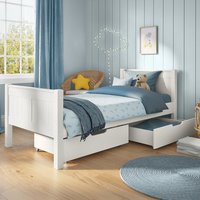 Stompa Pine Bed with 2 Underbed Drawers