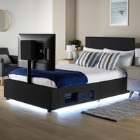 XR Living Ava TV Bed with LED Lights and TV Mount