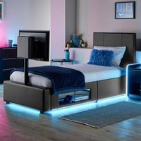 XR Living Ava TV Bed with LED Lights and TV Mount