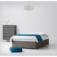 Double - Divan Bed - With Storage - Dark Grey - Fabric - 4ft6 - Happy Beds