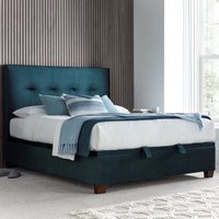Walkworth - Super King Size - Fabric Ottoman Storage Bed - Blue - Fabric ? 6ft - Happy Beds