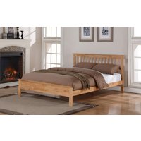 Flintshire Pentre Hardwood Oak Finish Bed Frame, Superking