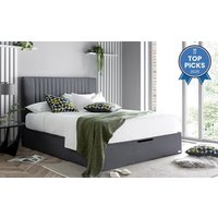 Elle Decoration Model 1 Ottoman Bed Frame, Small Double, Grey