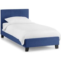 Julian Bowen Rialto Fabric Bed Single Blue Linen Fabric Bed